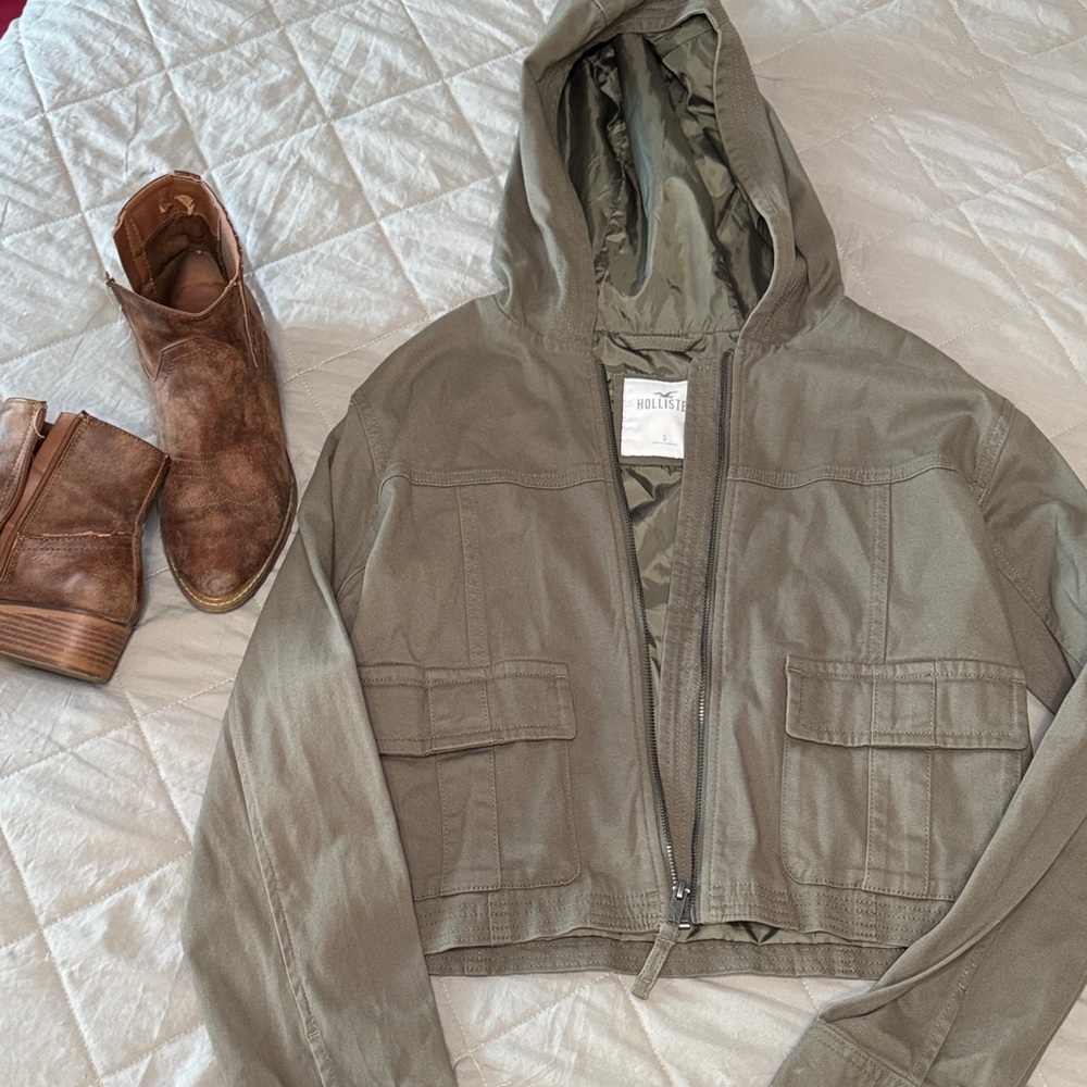 Hollister Olive Green Utility Jacket